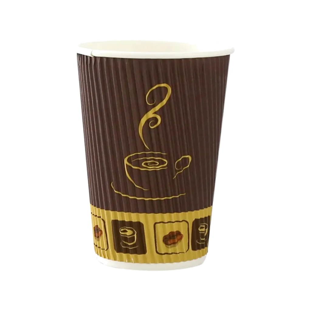[MPPCU026] FALCON BROWN RIPPLE CUP 4X12OZ