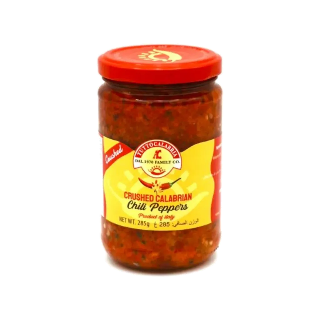 [1751] TUTTOCAL CRUSHED CALABRIAN CHILLI PEPPERS GLASS JAR 285G