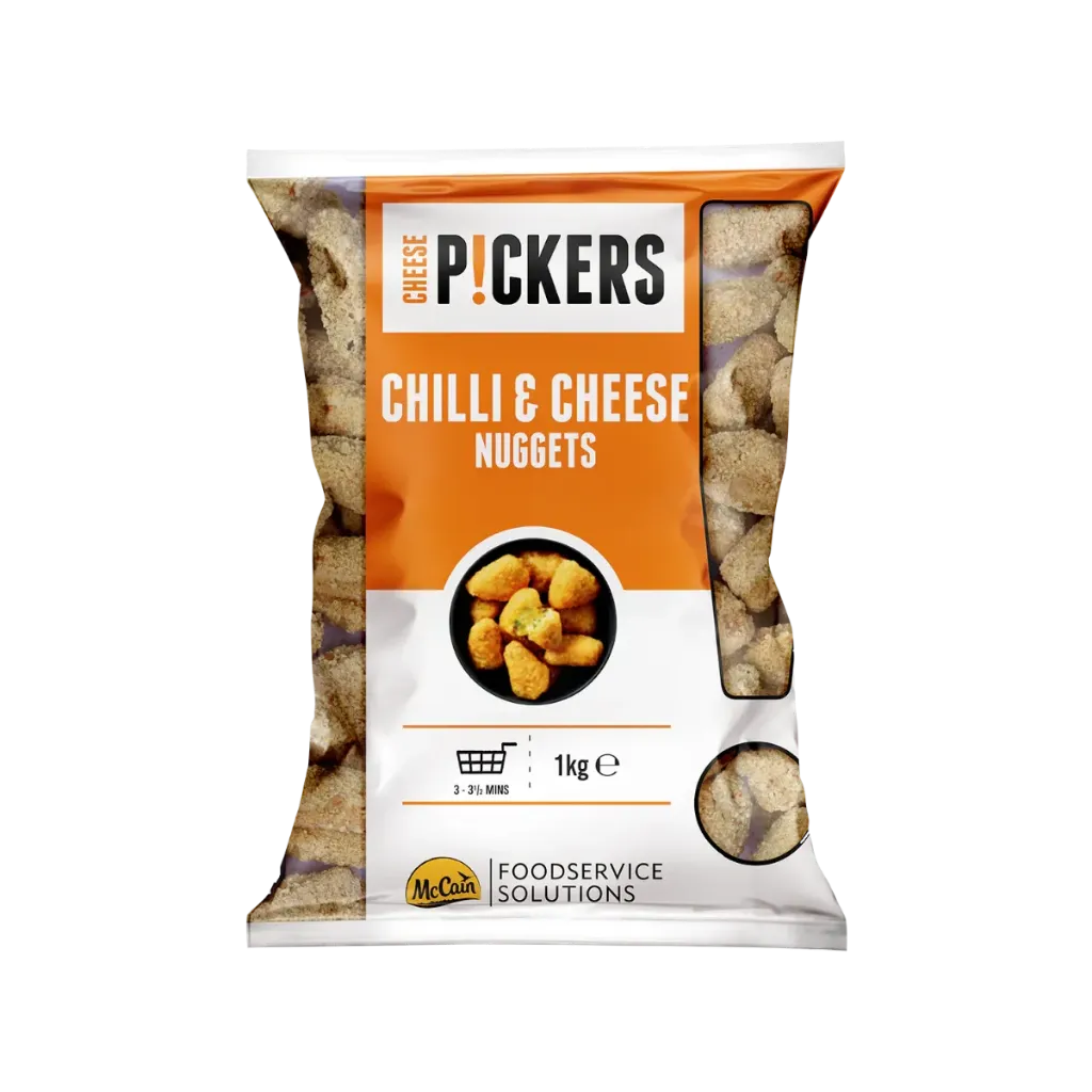[34304] MCCAIN POPPER CHILLI & CHEESE NUGGETS 1KG