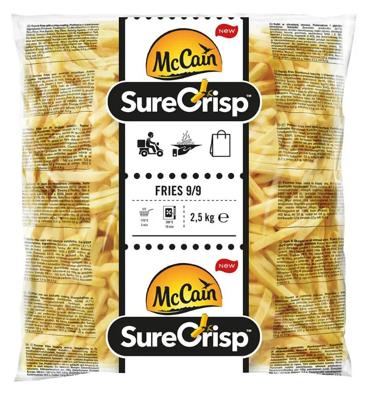 MCCAIN SURE CRISP 9MM SKIN OFF 4X2.5KG