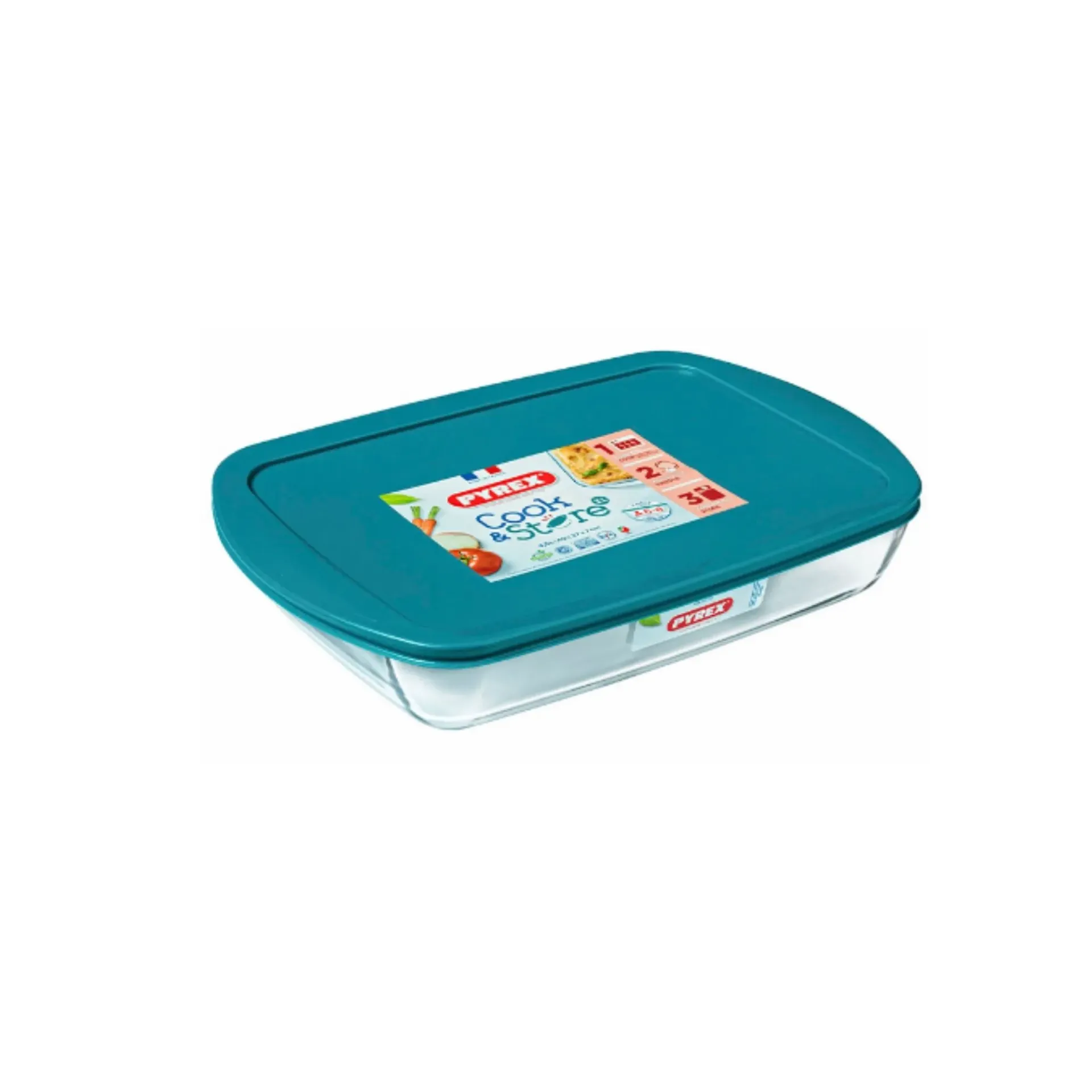 PYREX COOK & STORE-XI REC ROASTER WITH LID 4.5L 40X27X7CM