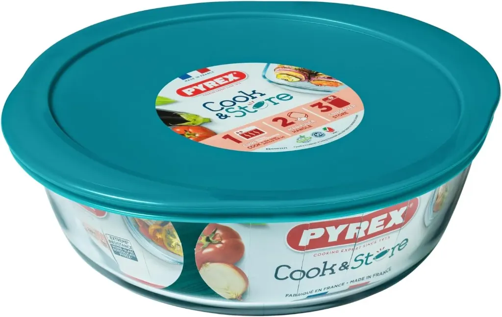 PYREX COOK & STORE ROUND W/ LID 2.3L 26*23*8CM