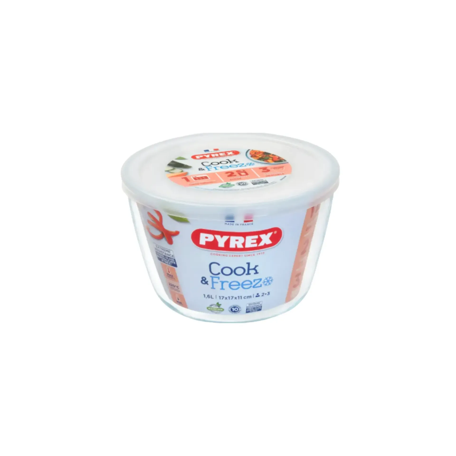 PYREX COOK & FREEZE ROUND DISH 1.6L