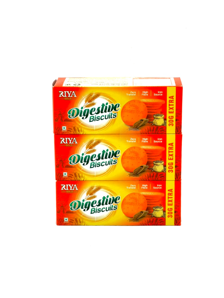 RIYA DIGESTIVE BISCUITS 3X130G