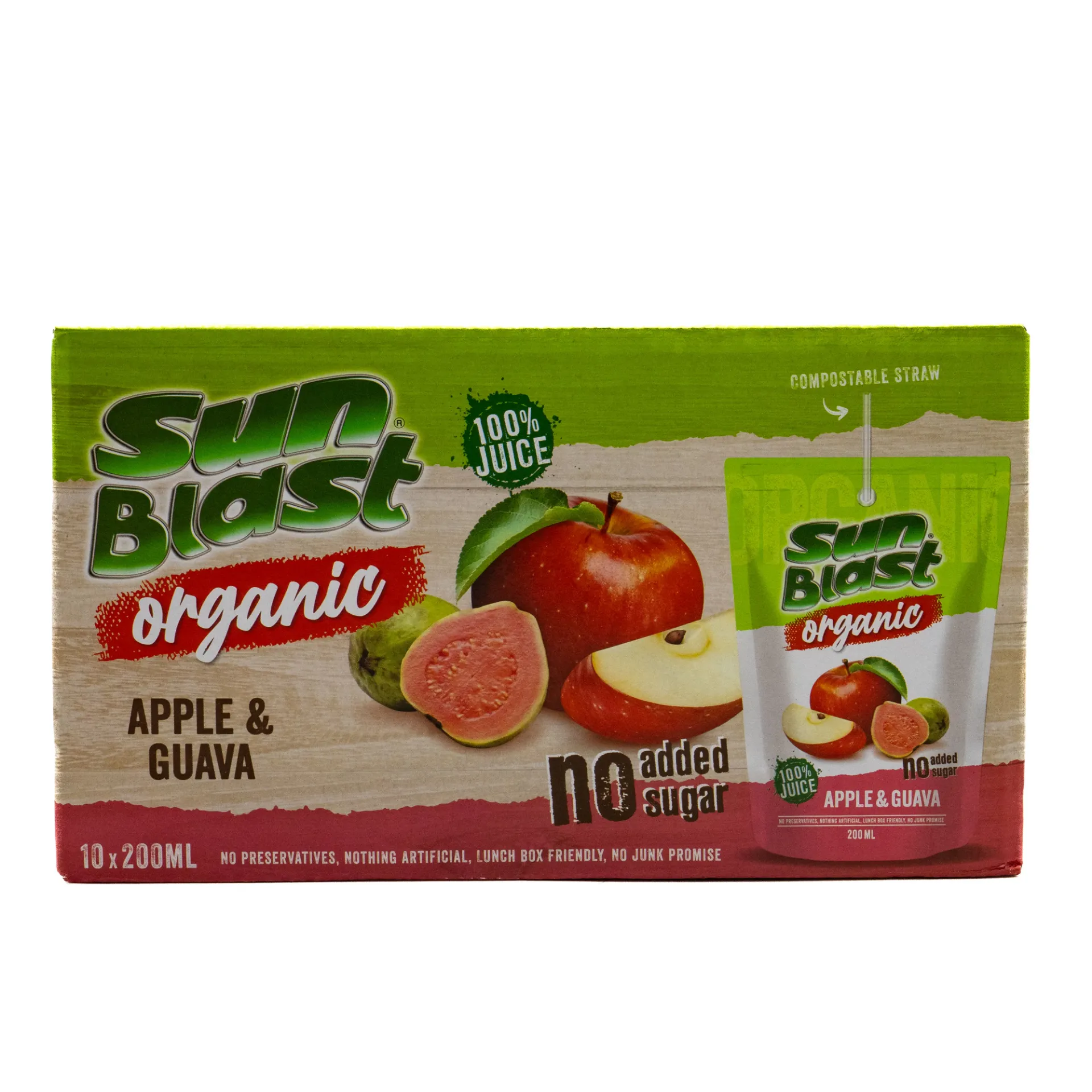 SUN BLAST ORGANIC JUICE DRINK 10X200ML