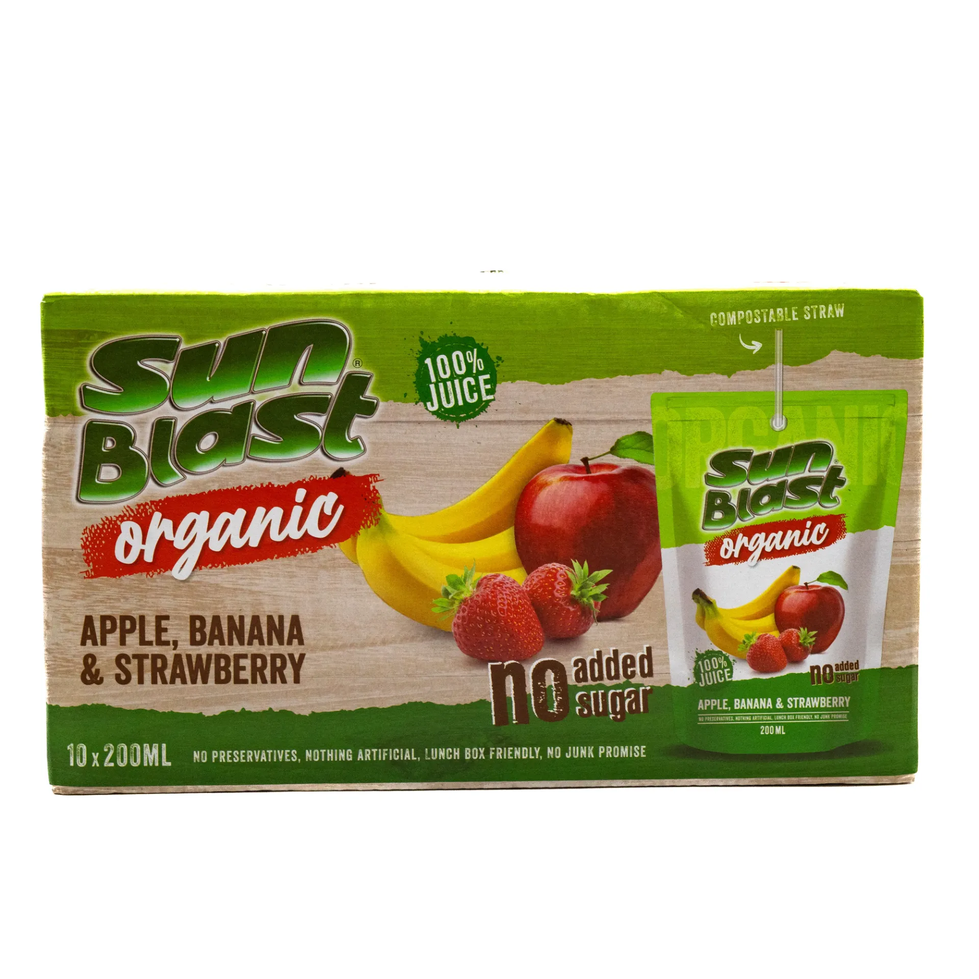 SUN BLAST ORGANIC JUICE DRINK 10X200ML