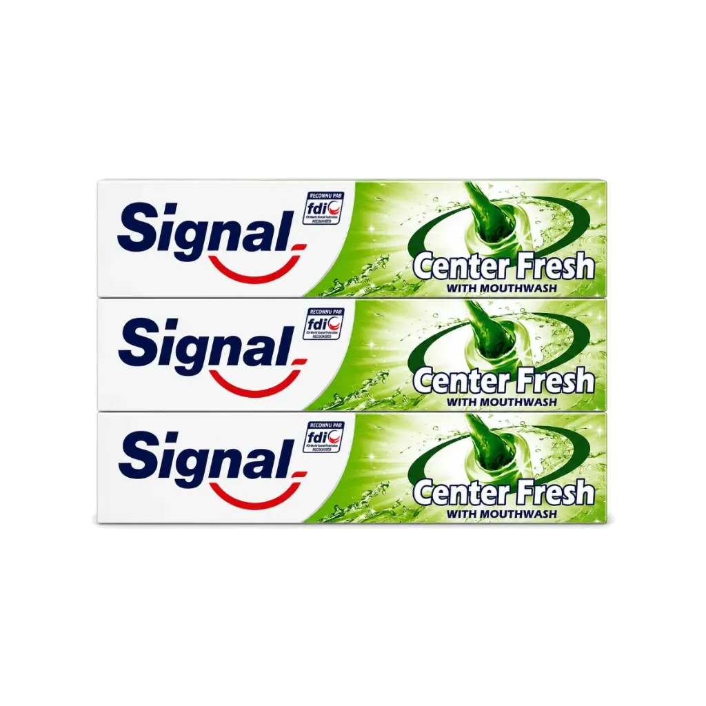 SIGNAL CENTER FRESH W/ MOUTH WASH 3X100ML
