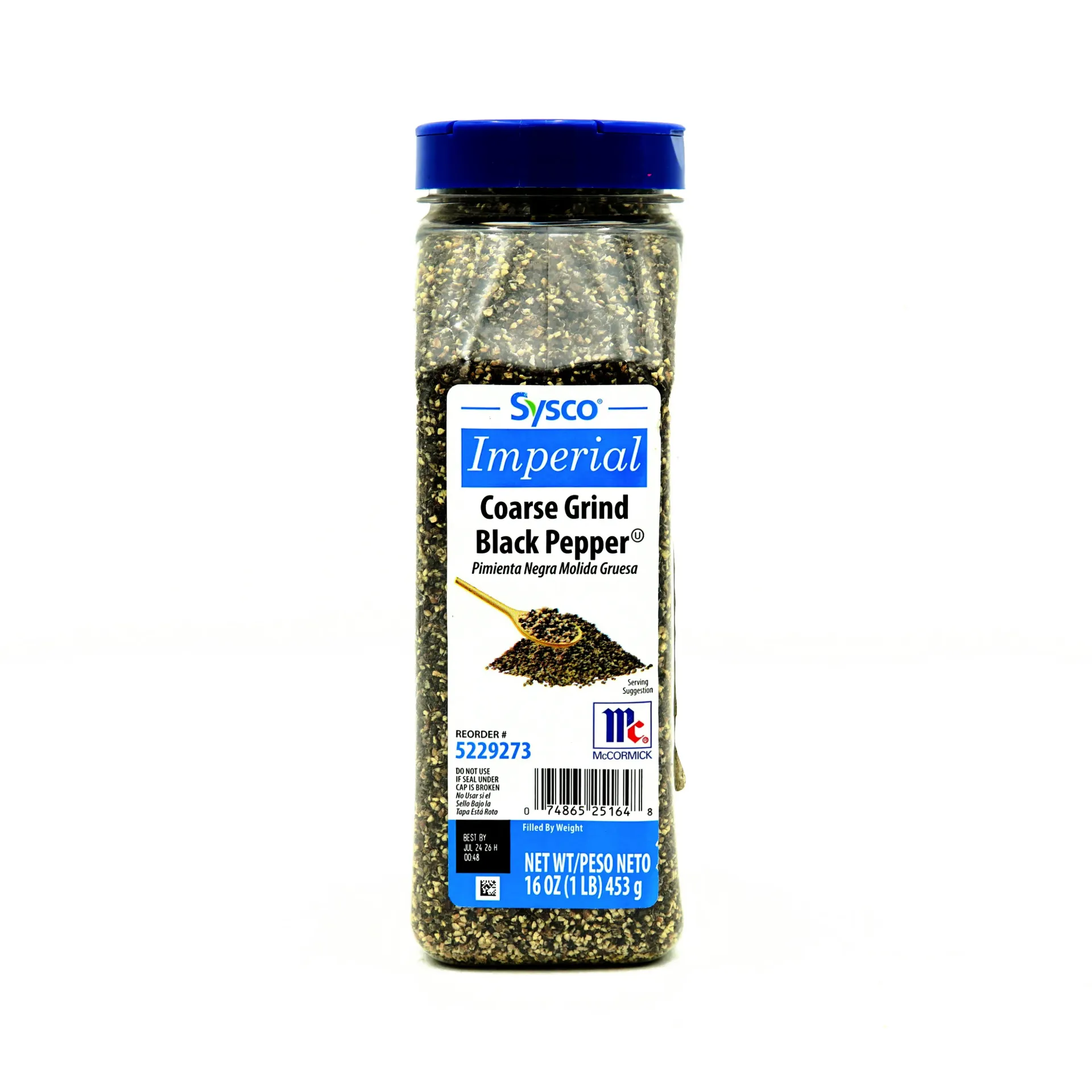 SYSCO COARSE GRIND BLACK PEPPER 453G