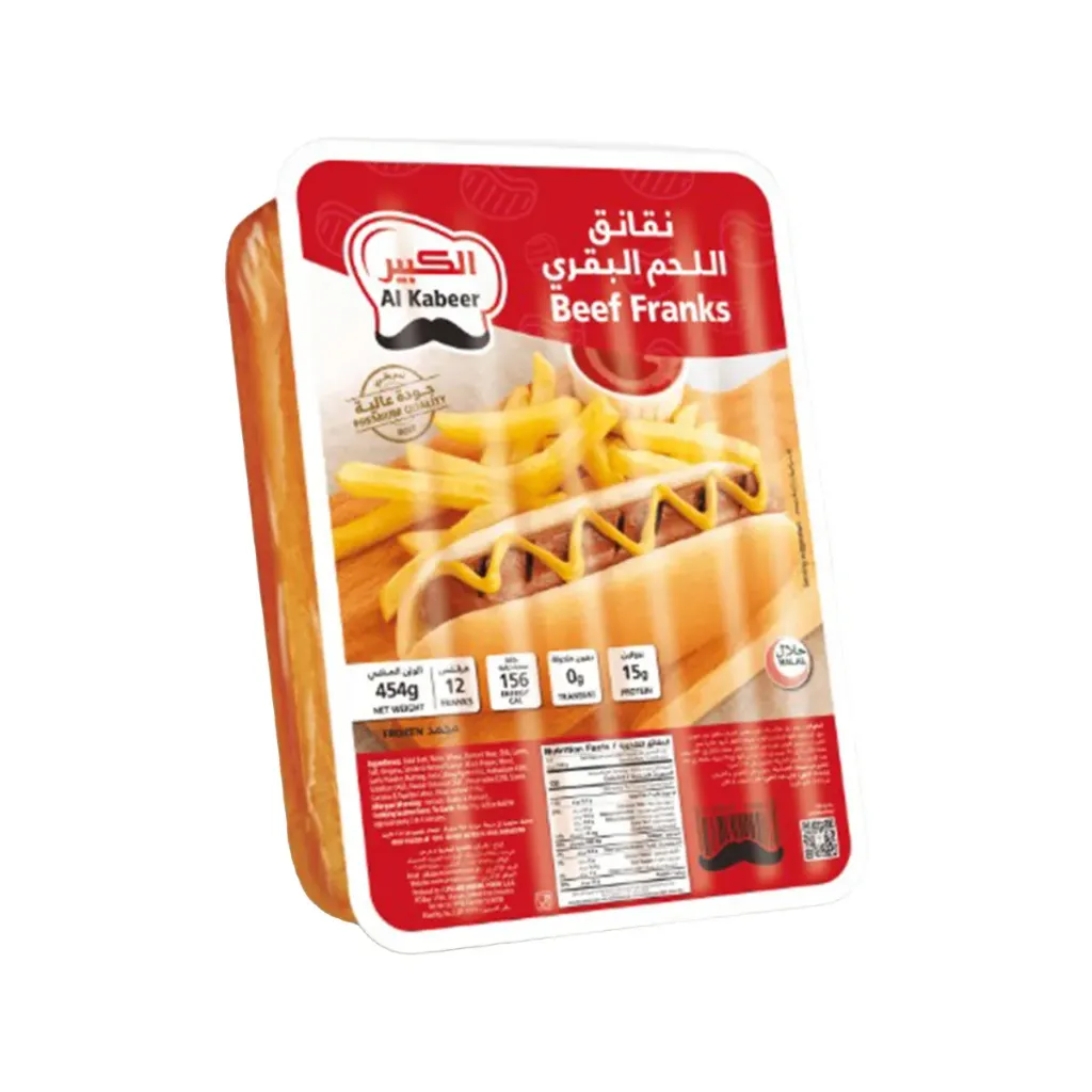 AKB BEEF FRANKS SAUSAGE 454G