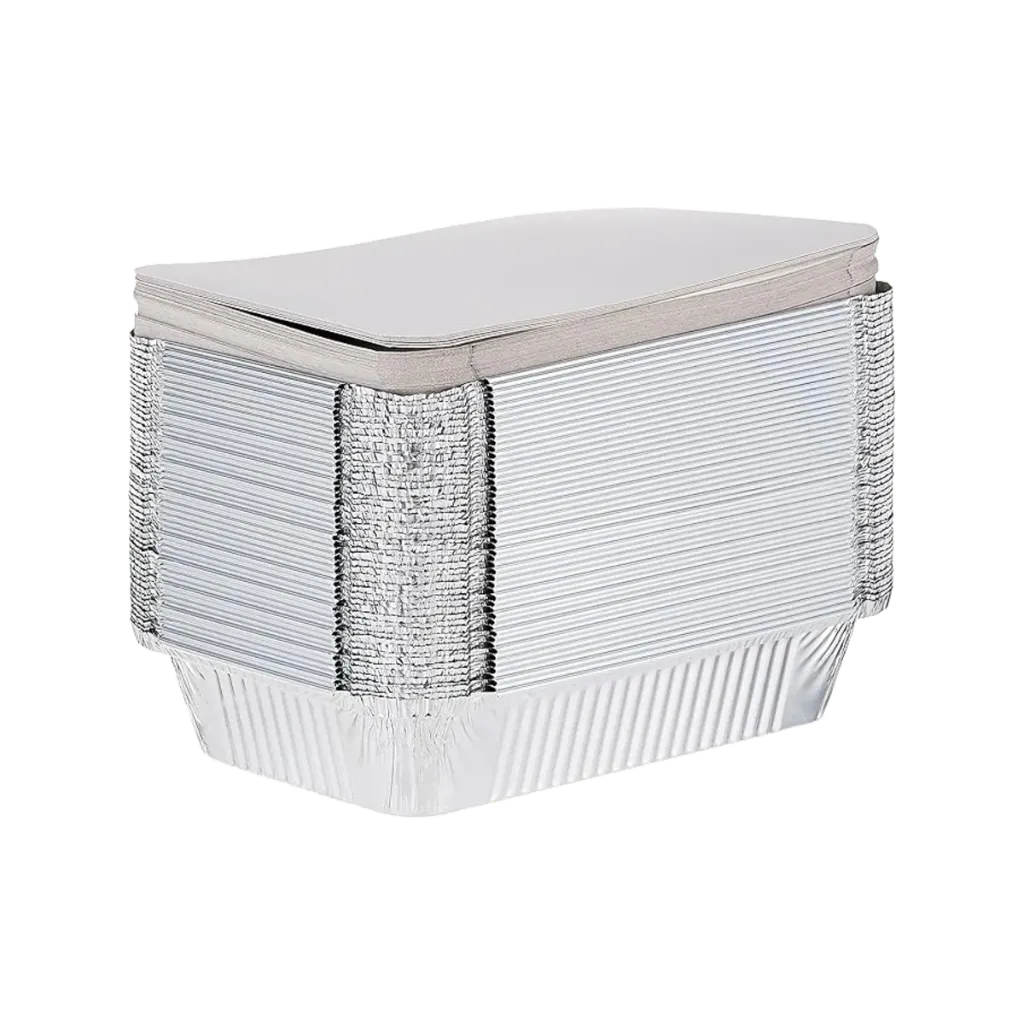 [83185] ALUMINUM CONTAINER W/ LID 100PCS