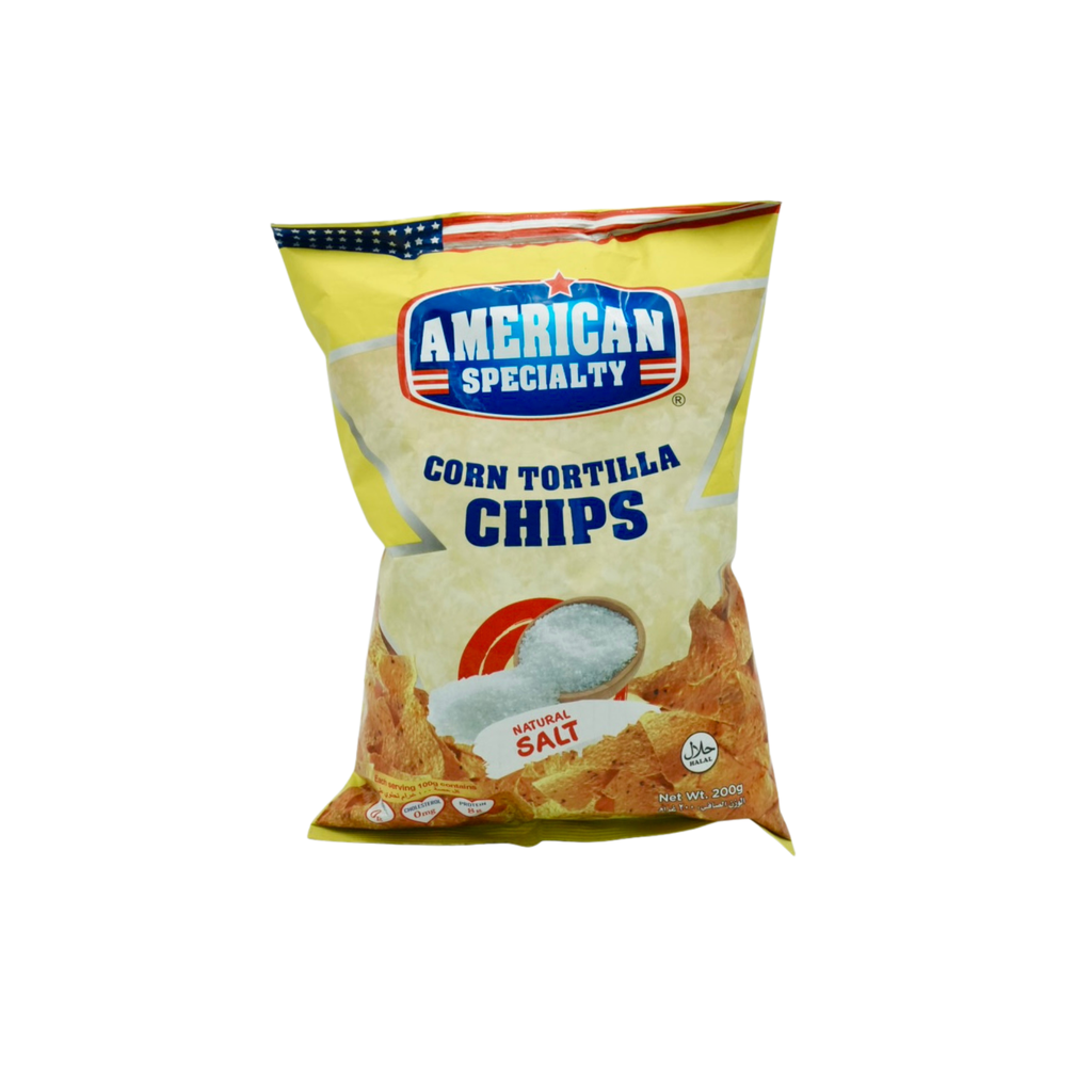 [33337] AMERICAN SPECIALTY CHIPS CORN TORTILLA SALTED NACHOS 200G