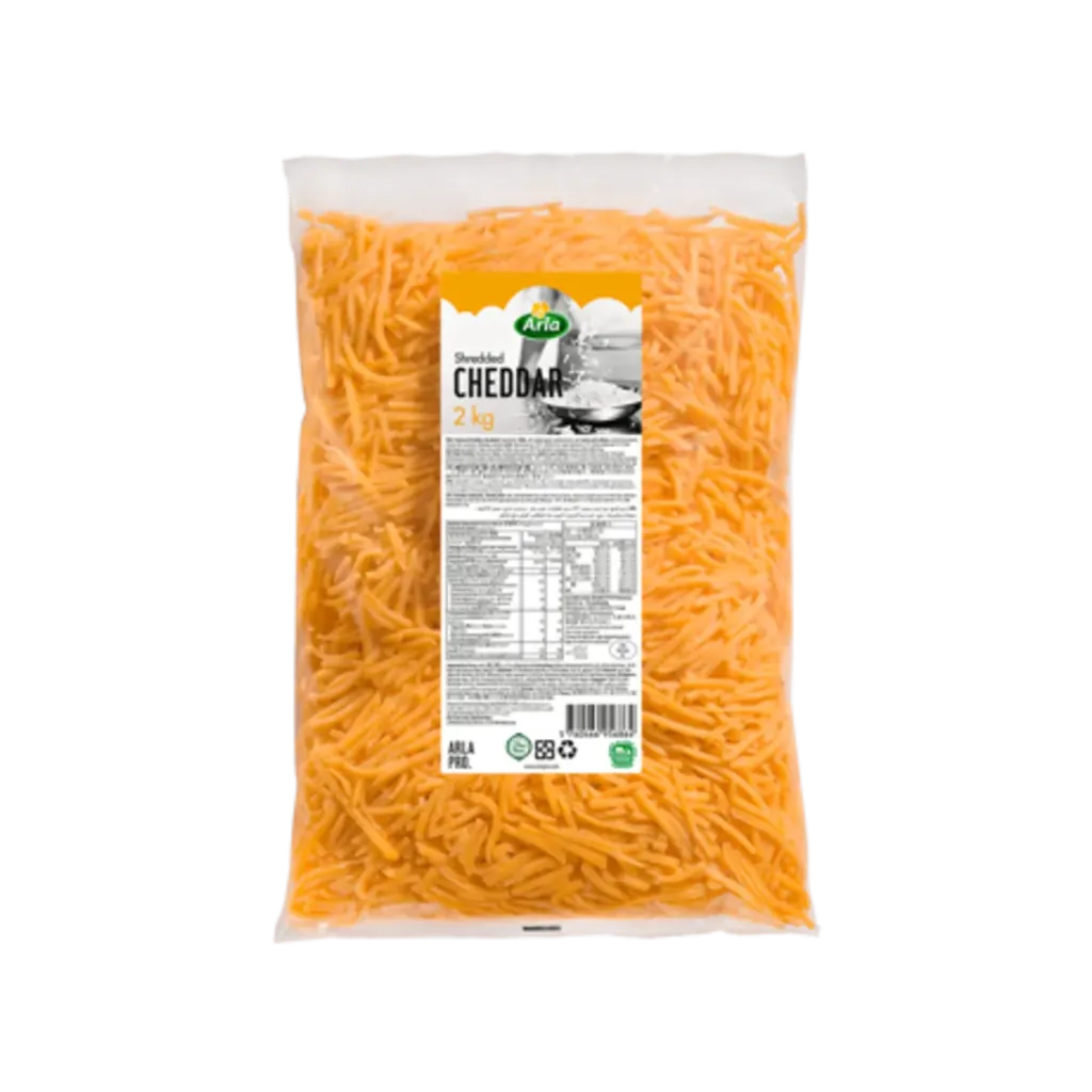 [37938] ARLA CHEESE CHEDDAR SHREDDED COLOURED 2KG