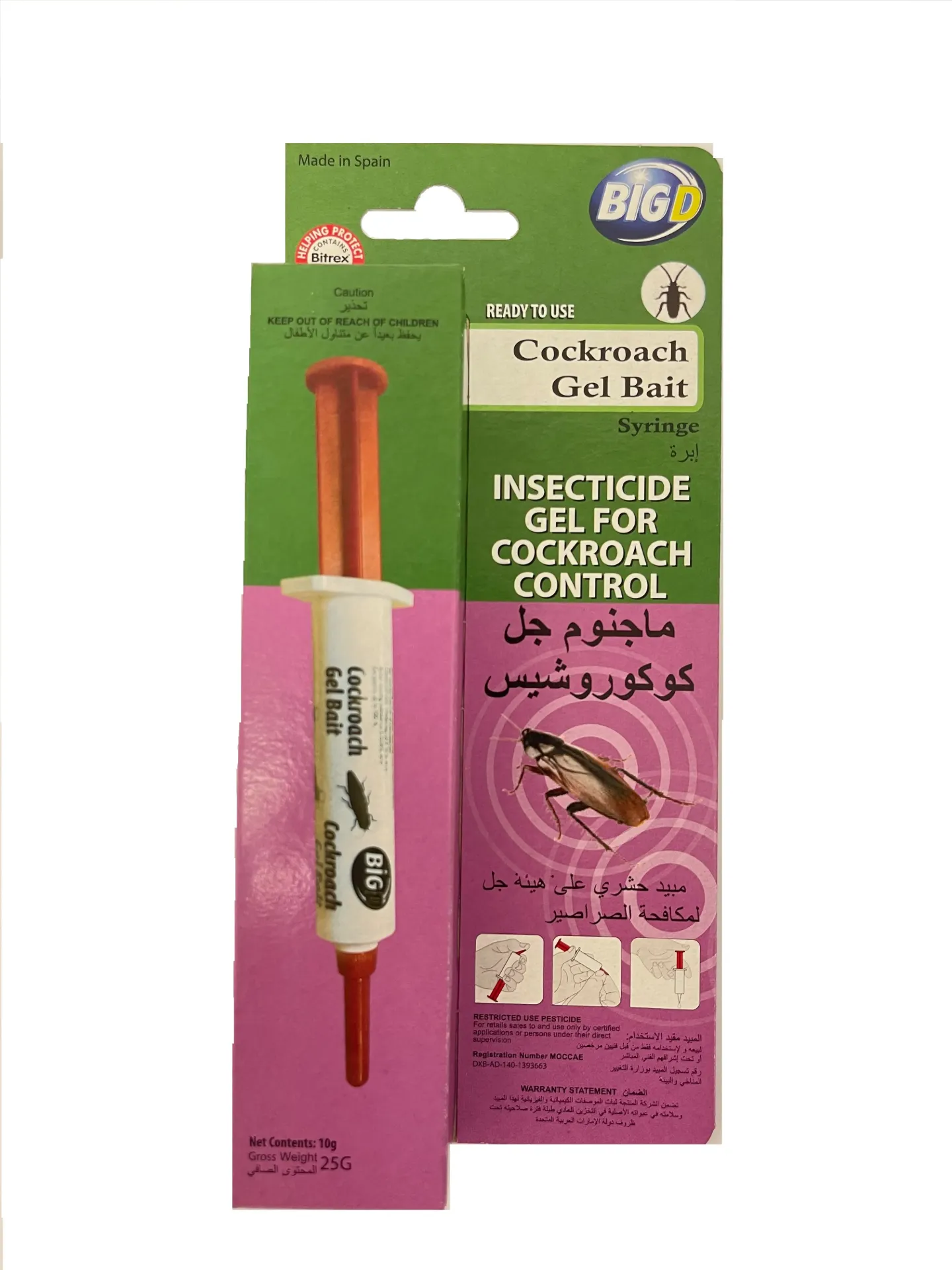 BIG D EXTREME COCKROACH GEL SYRINGE 25G