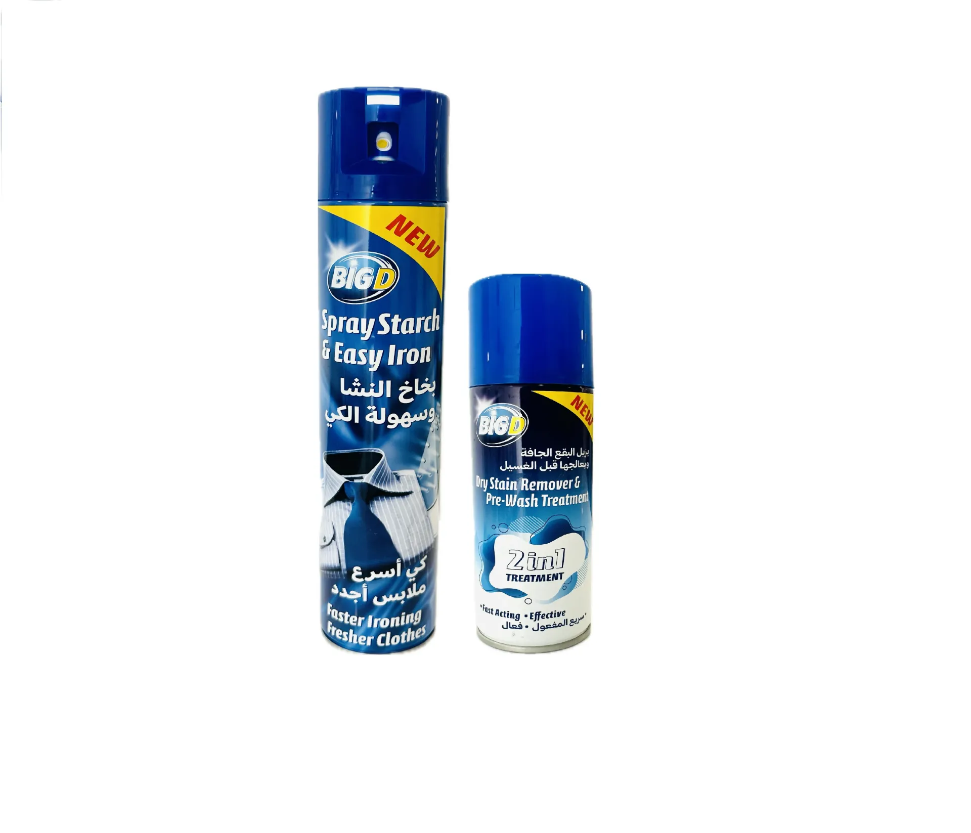 BIG D SPRAY STARCH EASY IRON 500ML+STAIN REMOVER