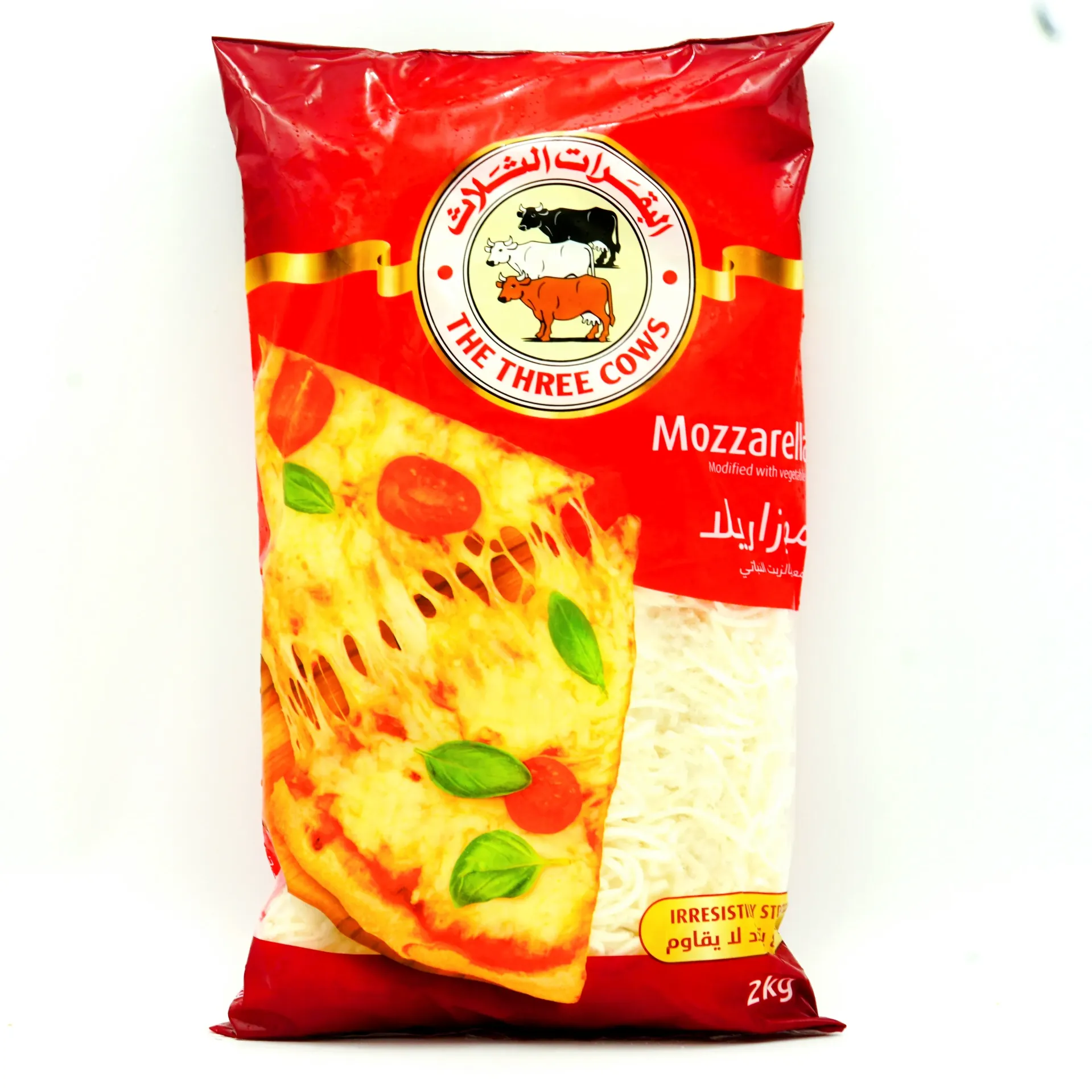 [11442] 3 COWS CHEESE MOZZARELLA SHREDDED CHEESE 2KG