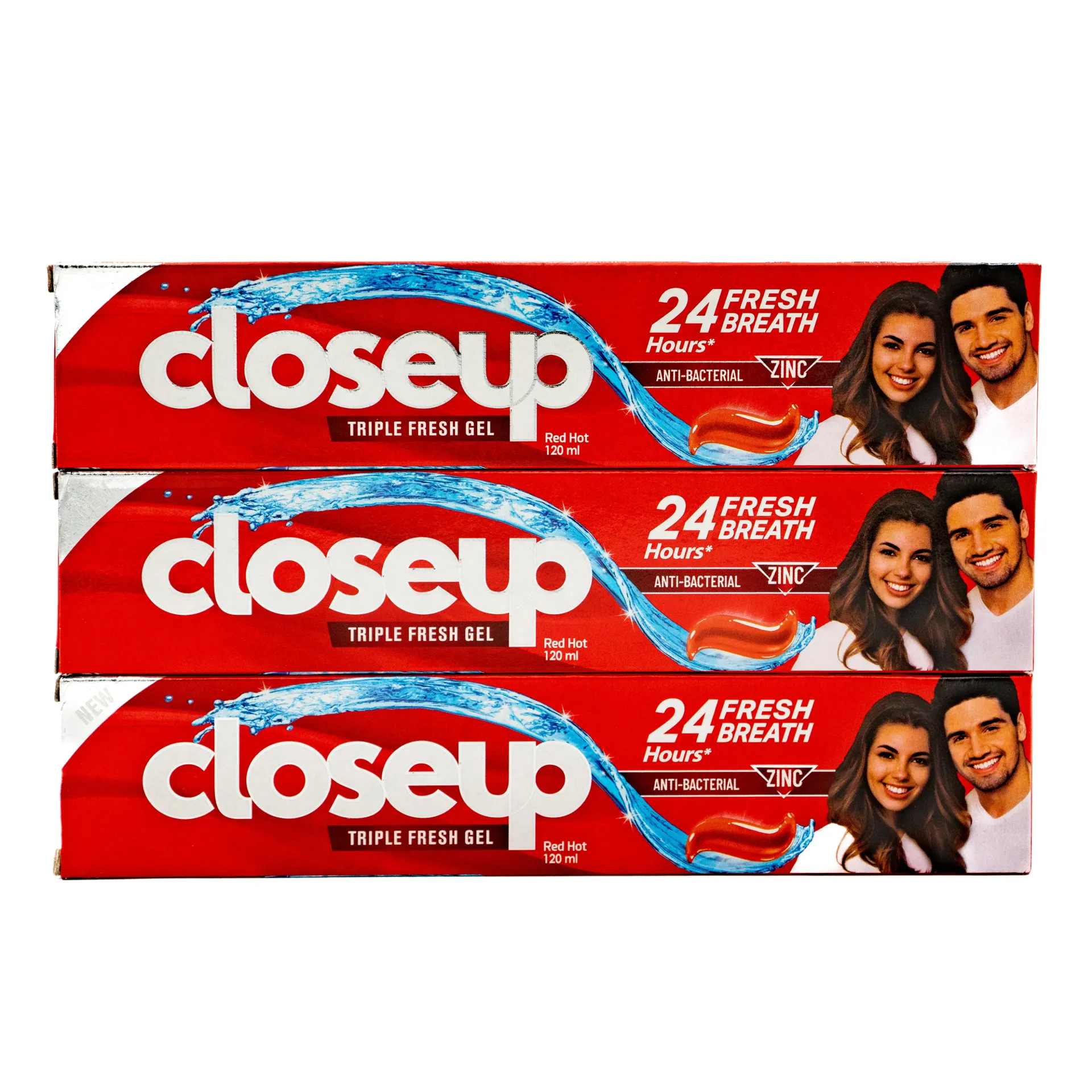 CLOSE UP TOOTH PASTE RED HOT 3X120ML