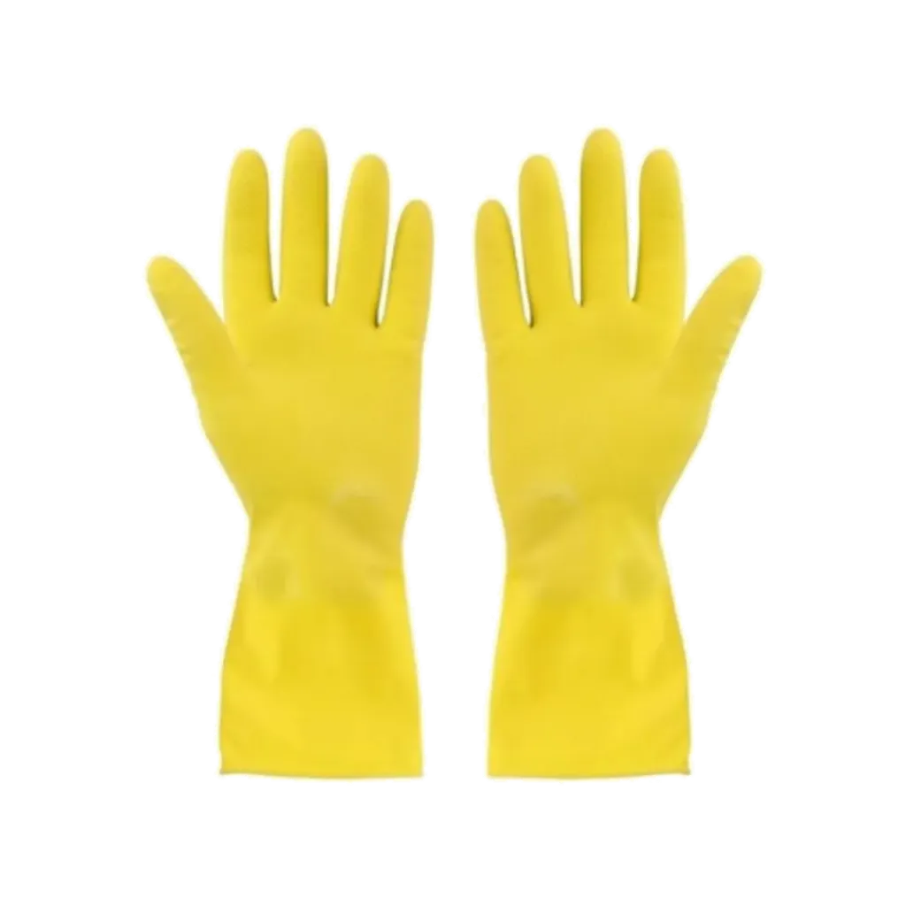[ETM844YEL] L&L YELLOW RUBBER GLOVES SMALL 31CM