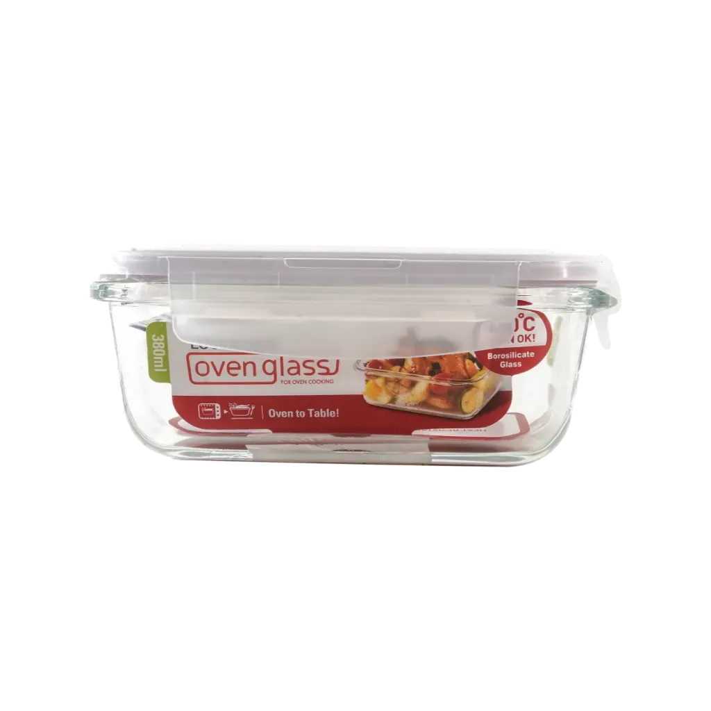 [LNL-0065 LG 422-N] L&L OVEN GLASS RECTANGLE W/ LID 380ML