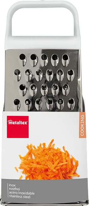 METALTEX STAINLESS STEEL 4 SIDED GRATER 24CM
