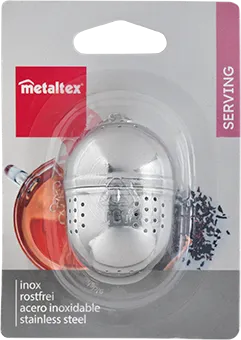 METALTEX STAINLESS STEEL TEA INFUSER W/ CHAIN 40X54MM