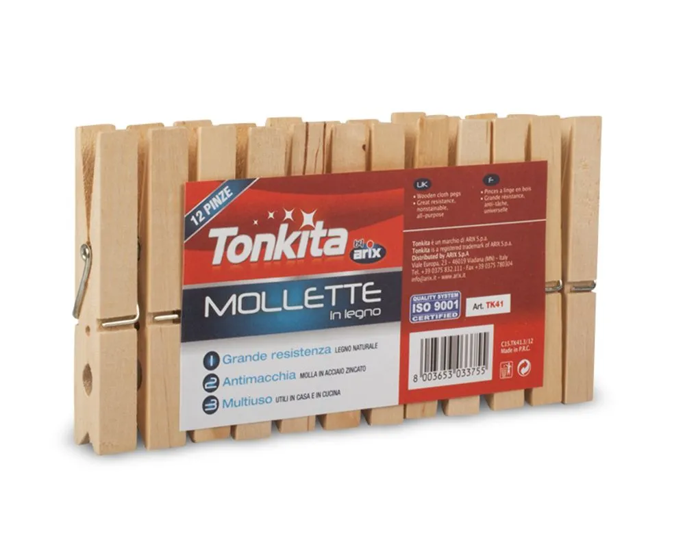 TONKITA WOODEN PEGS 12PCS