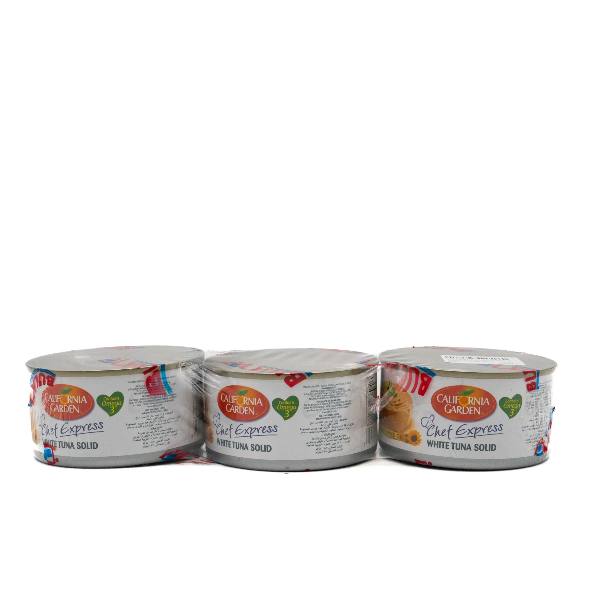 CG CHEF EXPRESS WHITE TUNA SOLID IN SUNFLOWER OIL 3X185G