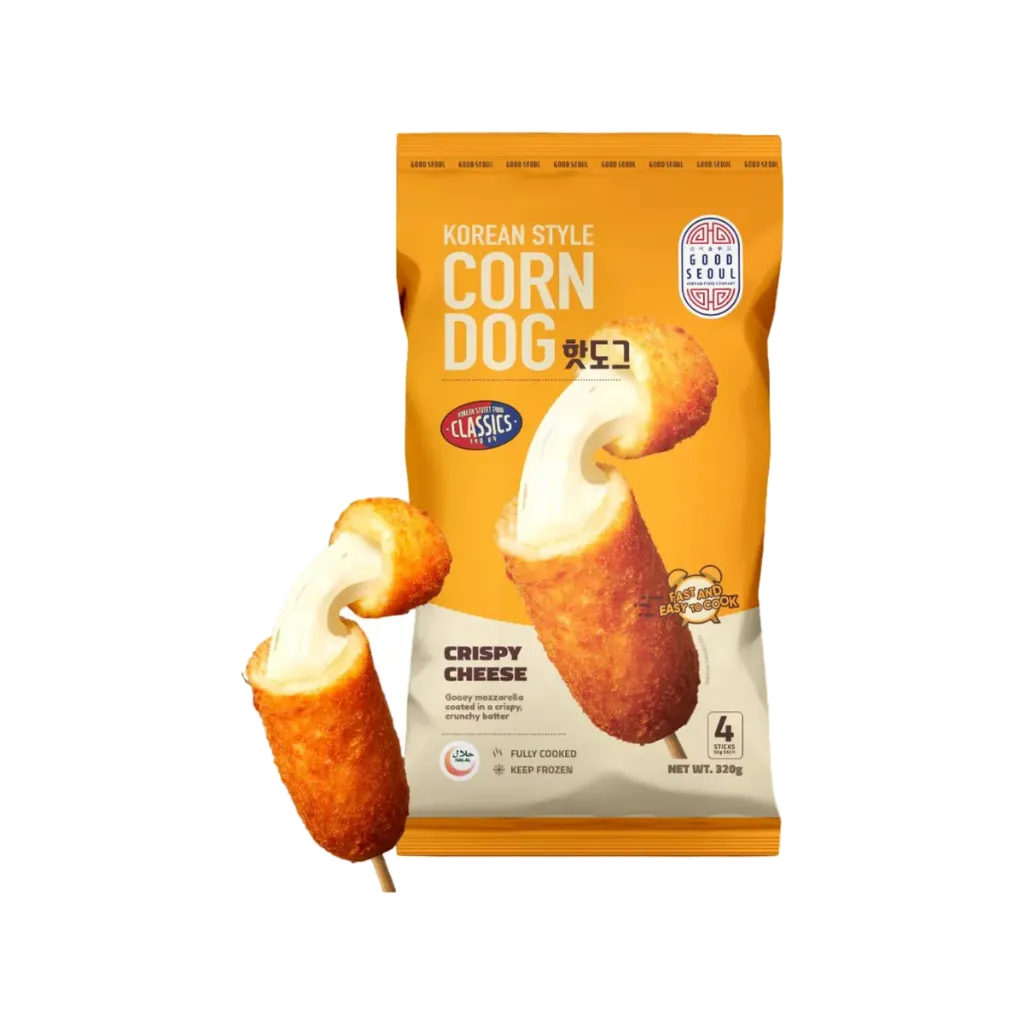 GOOD SEOUL CRISPY DOUBLE CHEESE CORN DOG 80G
