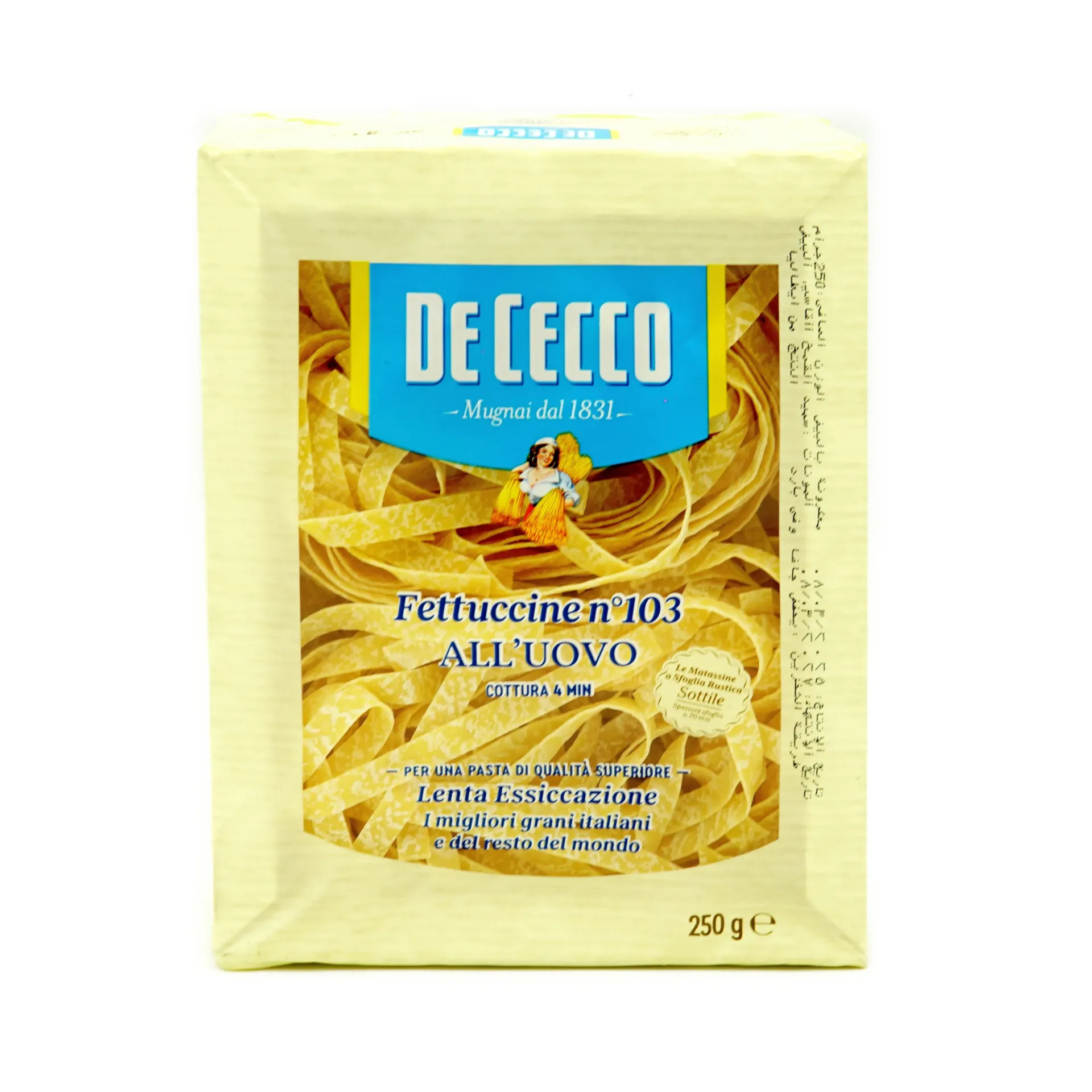 DE CECCO PASTA FETTUCINI WHITE #103 250G