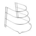 METALTEX SILVER FRY PAN HOLDER