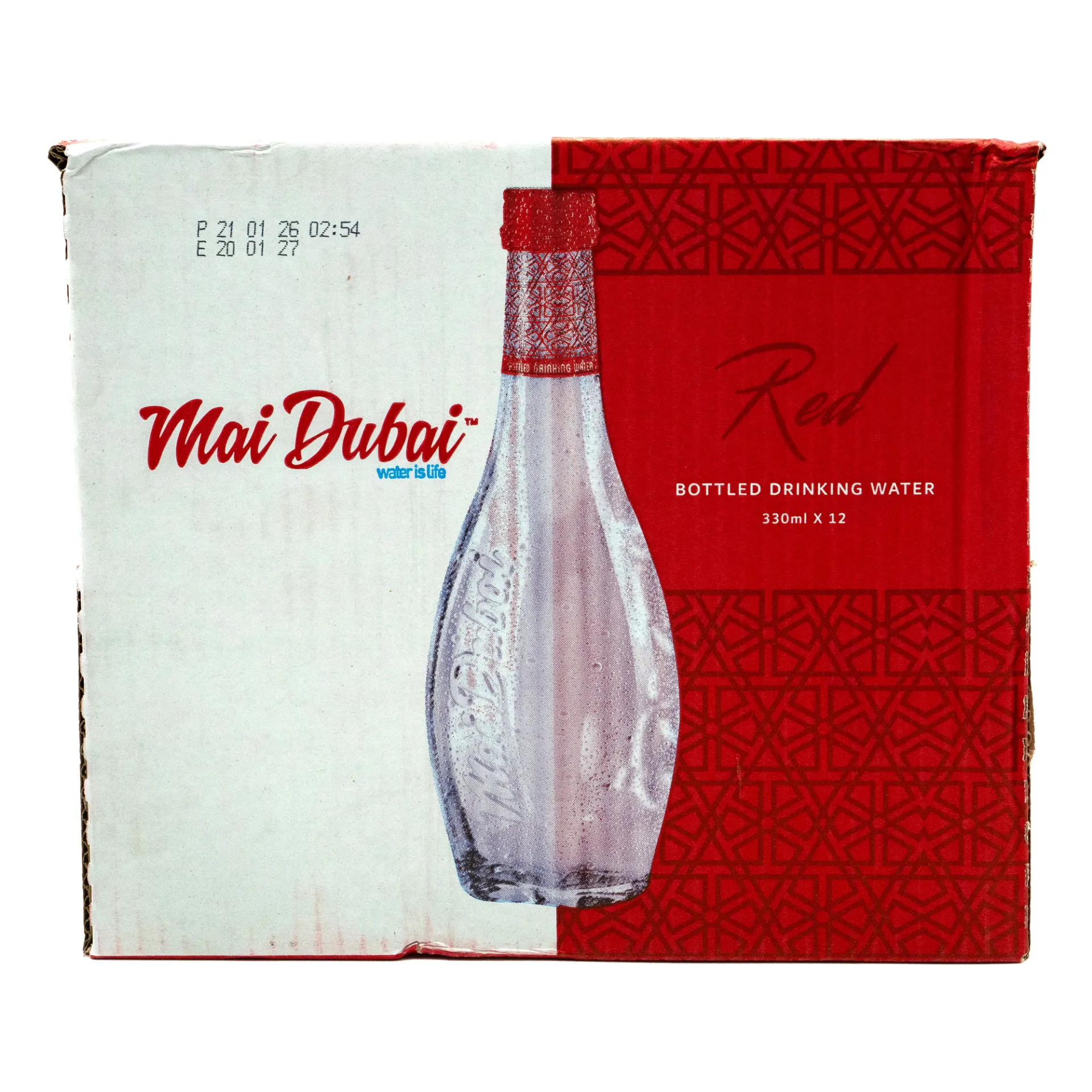 MAI DUBAI STILL BOTTLE WATER GLASS 12X330ML